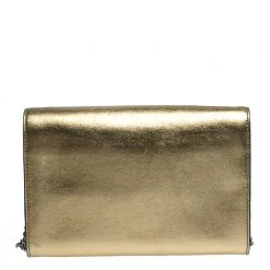 Stella McCartney Metallic Gold Faux Leather Star Flap Shoulder Bag For Women 16 Stella McCartney Metallic Gold Faux Leather Star Flap Shoulder Bag For Women -Stella McCartney Sales luxury women stella mccartney used handbags p285808 011