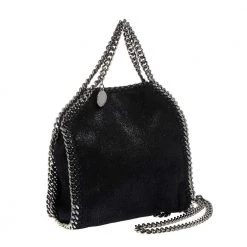 Stella McCartney Black Faux Leather Tiny Falabella Crossbody Bag For Women -Stella McCartney Sales luxury women stella mccartney used handbags p285842 001