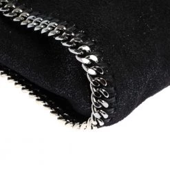 Stella McCartney Black Faux Leather Tiny Falabella Crossbody Bag For Women -Stella McCartney Sales luxury women stella mccartney used handbags p285842 005