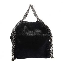 Stella McCartney Black Faux Leather Tiny Falabella Crossbody Bag For Women -Stella McCartney Sales luxury women stella mccartney used handbags p285842 007