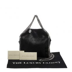 Stella McCartney Black Faux Leather Tiny Falabella Crossbody Bag For Women -Stella McCartney Sales luxury women stella mccartney used handbags p285842 008