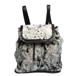 Stella McCartney Grey Canvas And Leather Falabella Backpack For Women
