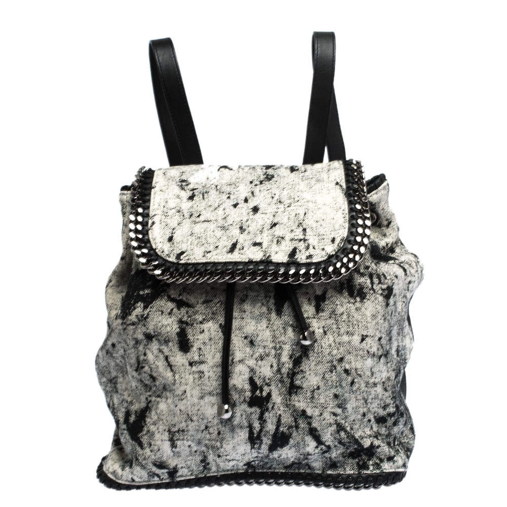 Stella McCartney Grey Canvas And Leather Falabella Backpack For Women 3 Stella McCartney Grey Canvas And Leather Falabella Backpack For Women
