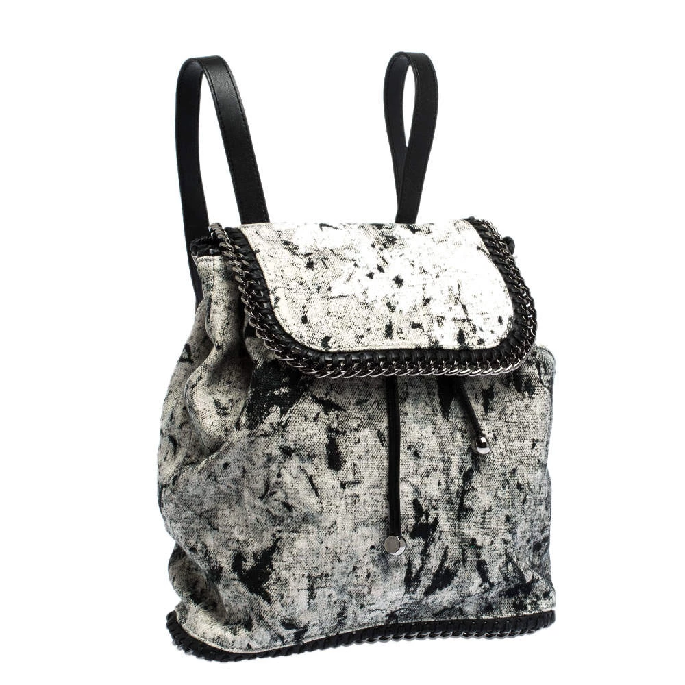 Stella McCartney Grey Canvas And Leather Falabella Backpack For Women 5 Stella McCartney Grey Canvas And Leather Falabella Backpack For Women - Image 3