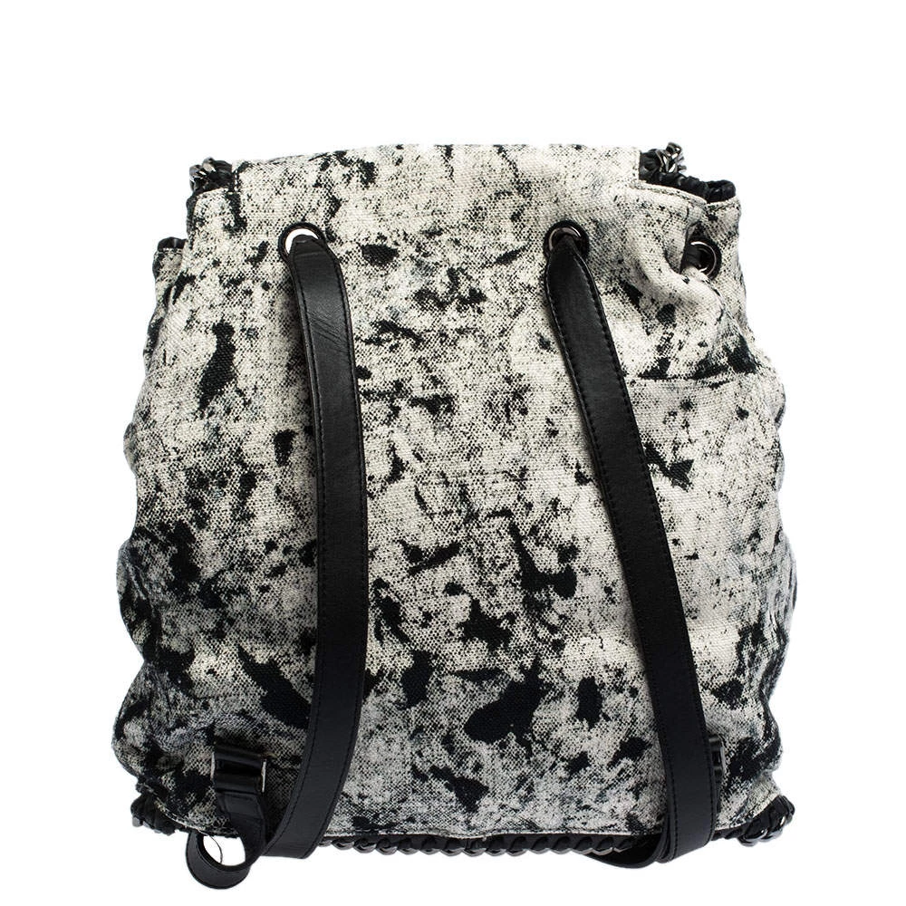 Stella McCartney Grey Canvas And Leather Falabella Backpack For Women 6 Stella McCartney Grey Canvas And Leather Falabella Backpack For Women - Image 4