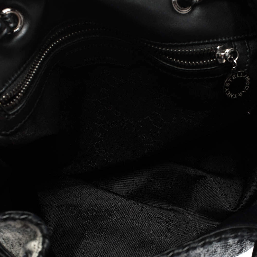 Stella McCartney Grey Canvas And Leather Falabella Backpack For Women 9 Stella McCartney Grey Canvas And Leather Falabella Backpack For Women - Image 7