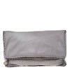 Stella McCartney Grey Faux Leather Falabella Clutch For Women 1 Stella McCartney Grey Faux Leather Falabella Clutch For Women -Stella McCartney Sales luxury women stella mccartney used handbags p286072 002