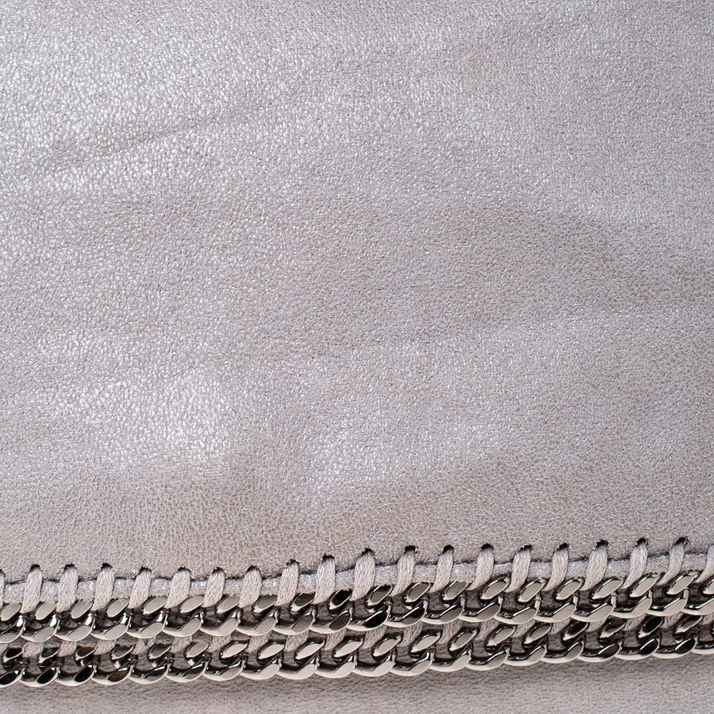 Stella McCartney Grey Faux Leather Falabella Clutch For Women 7 Stella McCartney Grey Faux Leather Falabella Clutch For Women - Image 5