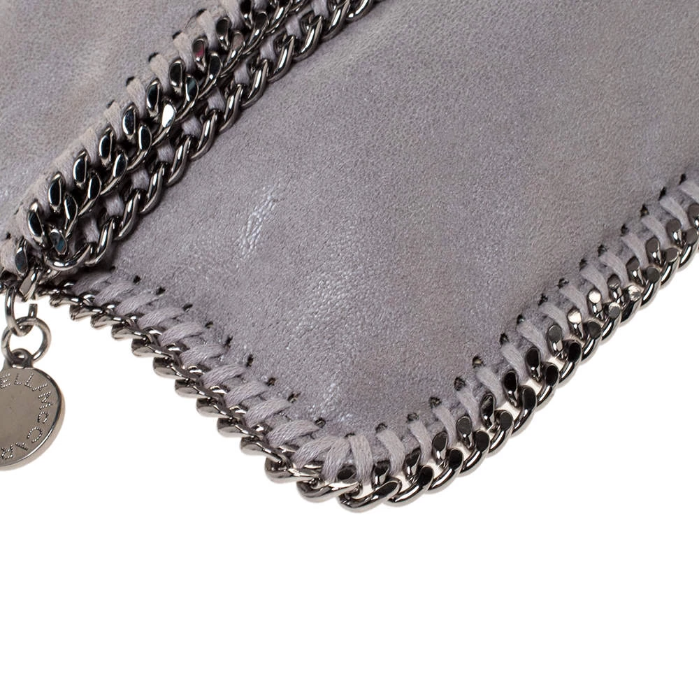 Stella McCartney Grey Faux Leather Falabella Clutch For Women 14 Stella McCartney Grey Faux Leather Falabella Clutch For Women - Image 12