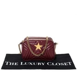 Stella McCartney Red Python Embossed Faux Leather Star Shoulder Bag For Women -Stella McCartney Sales luxury women stella mccartney used handbags p296736 1591615993 001