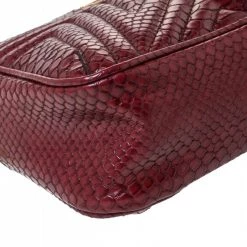 Stella McCartney Red Python Embossed Faux Leather Star Shoulder Bag For Women -Stella McCartney Sales luxury women stella mccartney used handbags p296736 1591616060 007