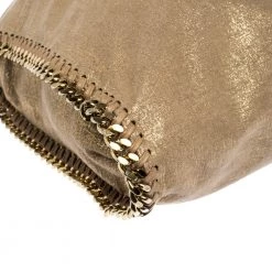 Stella McCartney Gold Faux Leather Small Falabella Tote For Women -Stella McCartney Sales luxury women stella mccartney used handbags p302397 005