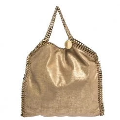Stella McCartney Gold Faux Leather Small Falabella Tote For Women -Stella McCartney Sales luxury women stella mccartney used handbags p302397 009