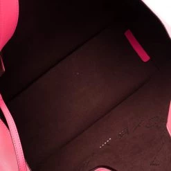 Stella McCartney Neon Pink Faux Leather Logo Tote For Women -Stella McCartney Sales luxury women stella mccartney used handbags p307084 005