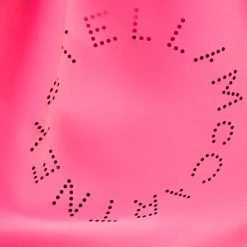 Stella McCartney Neon Pink Faux Leather Logo Tote For Women -Stella McCartney Sales luxury women stella mccartney used handbags p307084 009
