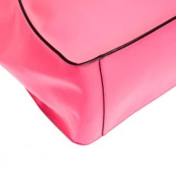 Stella McCartney Neon Pink Faux Leather Logo Tote For Women -Stella McCartney Sales luxury women stella mccartney used handbags p307084 014