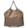 Stella McCartney Metallic Beige Faux Leather Small Falabella Tote For Women