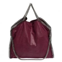 Stella McCartney Purple Faux Leather Small Falabella Tote For Women