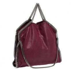 Stella McCartney Purple Faux Leather Small Falabella Tote For Women -Stella McCartney Sales luxury women stella mccartney used handbags p308760 009