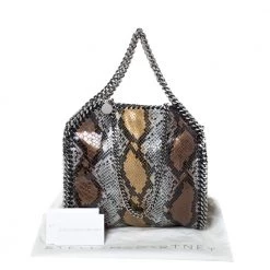 Stella McCartney Multicolor Faux Python Embossed Leather Mini Falabella Tote For Women -Stella McCartney Sales luxury women stella mccartney used handbags p309004 001