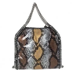 Stella McCartney Multicolor Faux Python Embossed Leather Mini Falabella Tote For Women -Stella McCartney Sales luxury women stella mccartney used handbags p309004 003