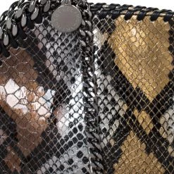 Stella McCartney Multicolor Faux Python Embossed Leather Mini Falabella Tote For Women -Stella McCartney Sales luxury women stella mccartney used handbags p309004 006