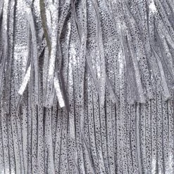 Stella McCartney Silver Faux Leather Falabella Fringed Fold Over Clutch For Women -Stella McCartney Sales luxury women stella mccartney used handbags p309151 004