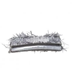 Stella McCartney Silver Faux Leather Falabella Fringed Fold Over Clutch For Women -Stella McCartney Sales luxury women stella mccartney used handbags p309151 007