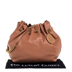 Stella McCartney Light Brown Faux Leather Norma Bucket Bag For Women -Stella McCartney Sales luxury women stella mccartney used handbags p316915 011
