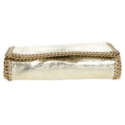 Stella McCartney Metallic Gold Faux Leather Falabella Flap Crossbody Bag For Women -Stella McCartney Sales luxury women stella mccartney used handbags p322899 002