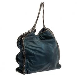 Stella McCartney Blue Faux Leather Large Falabella Tote For Women -Stella McCartney Sales luxury women stella mccartney used handbags p324766 006
