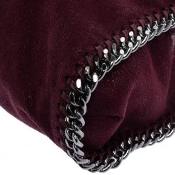 Stella McCartney Burgundy Faux Leather Small Falabella Tote For Women -Stella McCartney Sales luxury women stella mccartney used handbags p324851 012