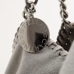 Stella McCartney Grey Faux Suede Falabella Shoulder Bag For Women 18 Stella McCartney Grey Faux Suede Falabella Shoulder Bag For Women -Stella McCartney Sales luxury women stella mccartney used handbags p32921 007