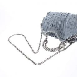 Stella McCartney Blue Fringe Leather Shoulder Bag For Women -Stella McCartney Sales luxury women stella mccartney used handbags p331516 003