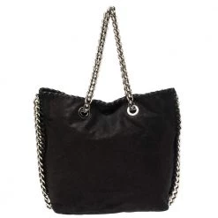Stella McCartney Black Faux Leather Falabella Shoulder Bag For Women -Stella McCartney Sales luxury women stella mccartney used handbags p336006 004