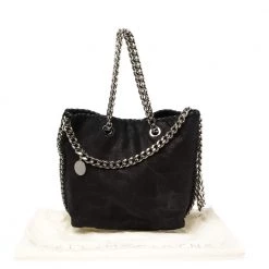 Stella McCartney Black Faux Leather Falabella Shoulder Bag For Women -Stella McCartney Sales luxury women stella mccartney used handbags p336006 007