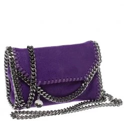 Stella McCartney Purple Faux Leather Mini Falabella Crossbody Bag For Women 15 Stella McCartney Purple Faux Leather Mini Falabella Crossbody Bag For Women -Stella McCartney Sales luxury women stella mccartney used handbags p348701 003