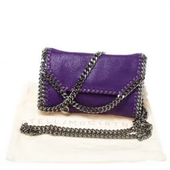 Stella McCartney Purple Faux Leather Mini Falabella Crossbody Bag For Women 21 Stella McCartney Purple Faux Leather Mini Falabella Crossbody Bag For Women -Stella McCartney Sales luxury women stella mccartney used handbags p348701 006