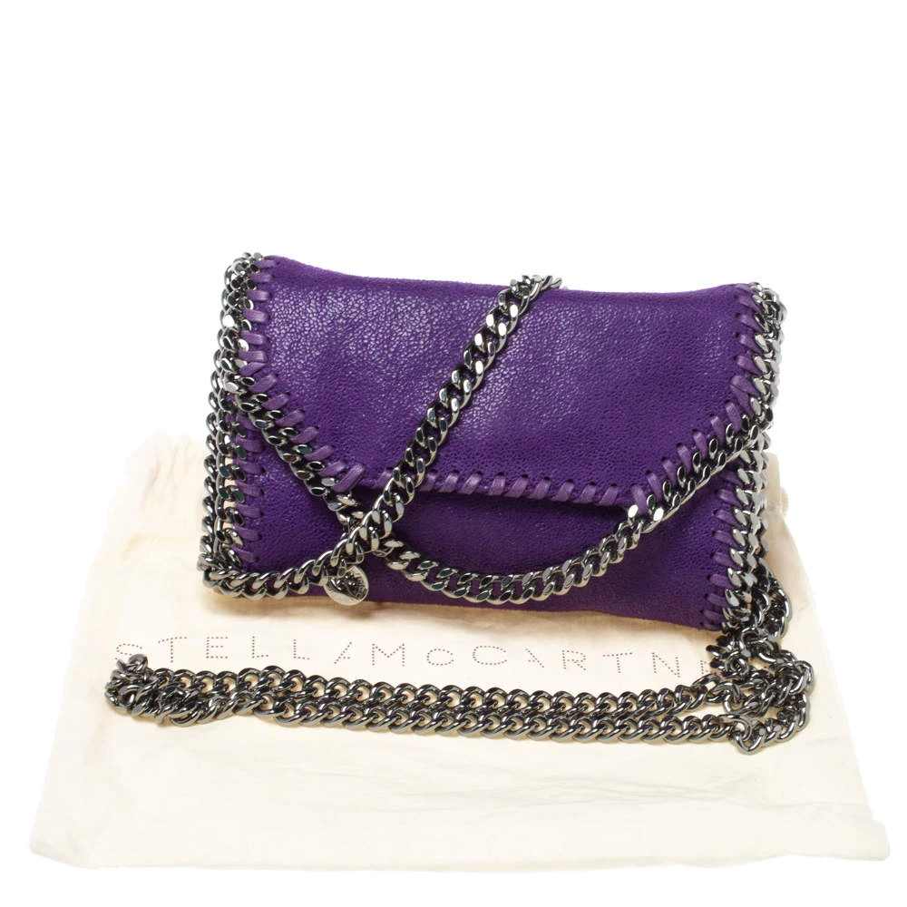 Stella McCartney Purple Faux Leather Mini Falabella Crossbody Bag For Women 11 Stella McCartney Purple Faux Leather Mini Falabella Crossbody Bag For Women - Image 9