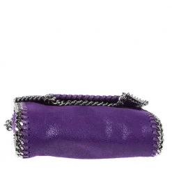 Stella McCartney Purple Faux Leather Mini Falabella Crossbody Bag For Women 18 Stella McCartney Purple Faux Leather Mini Falabella Crossbody Bag For Women -Stella McCartney Sales luxury women stella mccartney used handbags p348701 008