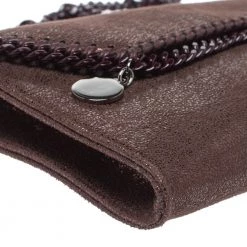 Stella McCartney Metallic Brown Faux Leather Mini Falabella Crossbody Bag For Women -Stella McCartney Sales luxury women stella mccartney used handbags p349418 006