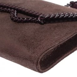 Stella McCartney Metallic Brown Faux Leather Mini Falabella Crossbody Bag For Women -Stella McCartney Sales luxury women stella mccartney used handbags p349418 007