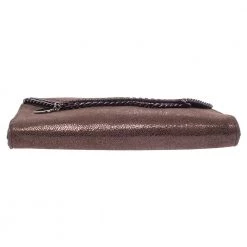 Stella McCartney Metallic Brown Faux Leather Mini Falabella Crossbody Bag For Women -Stella McCartney Sales luxury women stella mccartney used handbags p349418 009