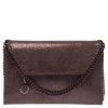 Stella McCartney Metallic Brown Faux Leather Mini Falabella Crossbody Bag For Women -Stella McCartney Sales luxury women stella mccartney used handbags p349418 011