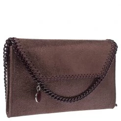 Stella McCartney Metallic Brown Faux Leather Mini Falabella Crossbody Bag For Women -Stella McCartney Sales luxury women stella mccartney used handbags p349418 012