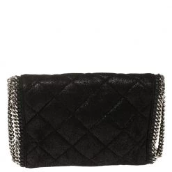 Stella McCartney Black Faux Leather Mini Falabella Shoulder Bag For Women -Stella McCartney Sales luxury women stella mccartney used handbags p350369 003