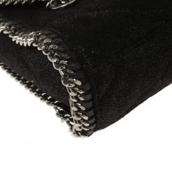 Stella McCartney Black Faux Leather Mini Falabella Shoulder Bag For Women -Stella McCartney Sales luxury women stella mccartney used handbags p350369 008