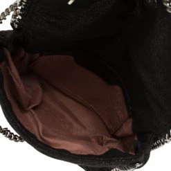 Stella McCartney Black Faux Leather Mini Falabella Shoulder Bag For Women -Stella McCartney Sales luxury women stella mccartney used handbags p350369 012