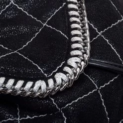 Stella McCartney Black Faux Leather Mini Falabella Backpack For Women -Stella McCartney Sales luxury women stella mccartney used handbags p350370 005