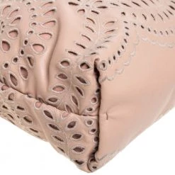 Stella McCartney Peach Faux Leather Laser Cut Norma Shoulder Bag For Women -Stella McCartney Sales luxury women stella mccartney used handbags p354503 001